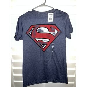 Superman Logo Navy Blue - Brand New With Tags - Kids Small s18